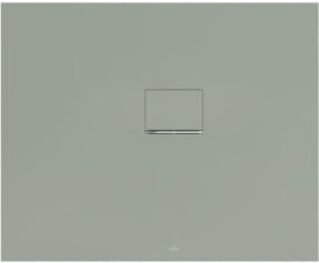 Villeroy & Boch Duschwanne Squaro Infinity aus Mineralguss, rechteckig, grau, Eck-Einbau, B/T/H: 110 x 90 x 4 cm - Bild 1