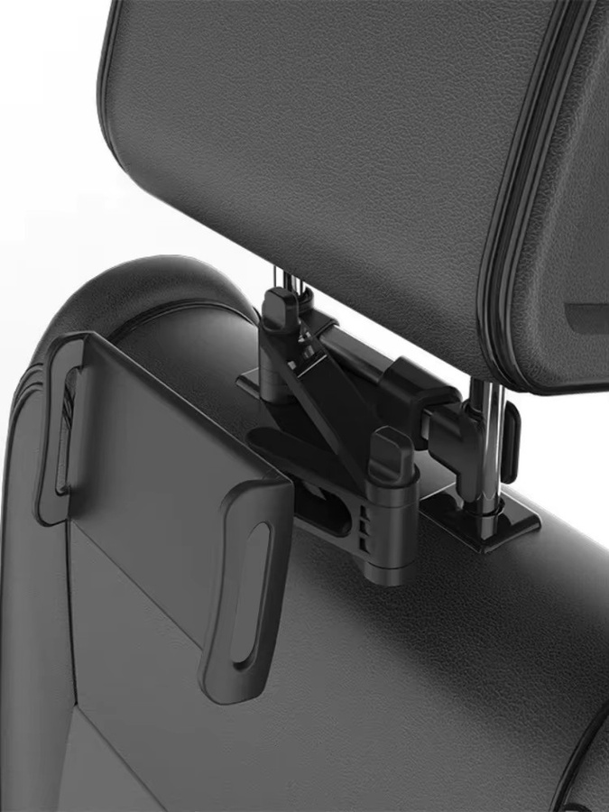 Universelle Auto Kopfstütze Tablet Halterung für 5 bis 12,9 Zoll, Verstellbarer Rücksitz Ständer für Smartphones und Tablets in Schwarz - Bild 7