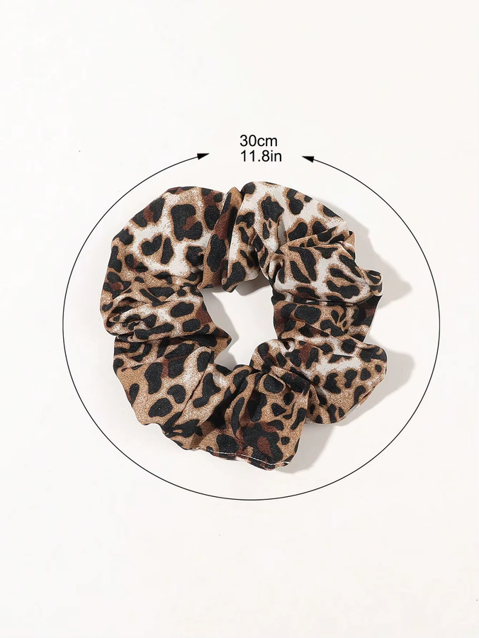 Haargummis Leopard Samt und Seide Satin, Damen - Bild 4