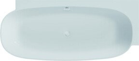 Hoesch Freistehende Badewanne Labrillante aus Mineralguss in Weiß, Oval, Rechtsausführung, B/T: 180 x 80 cm - Bild 1