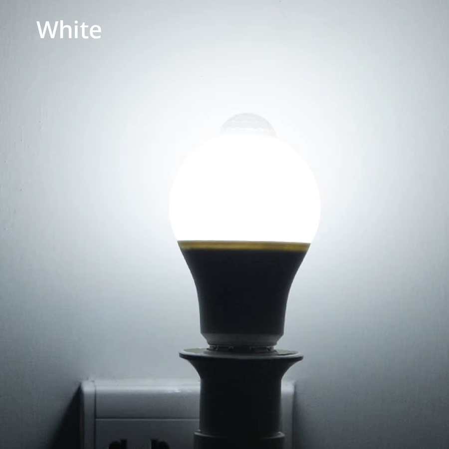 Lcamaw LED-Leuchtmittel mit PIR-Bewegungsmelder und Lichtsensor, E27, Weiß - Bild 5