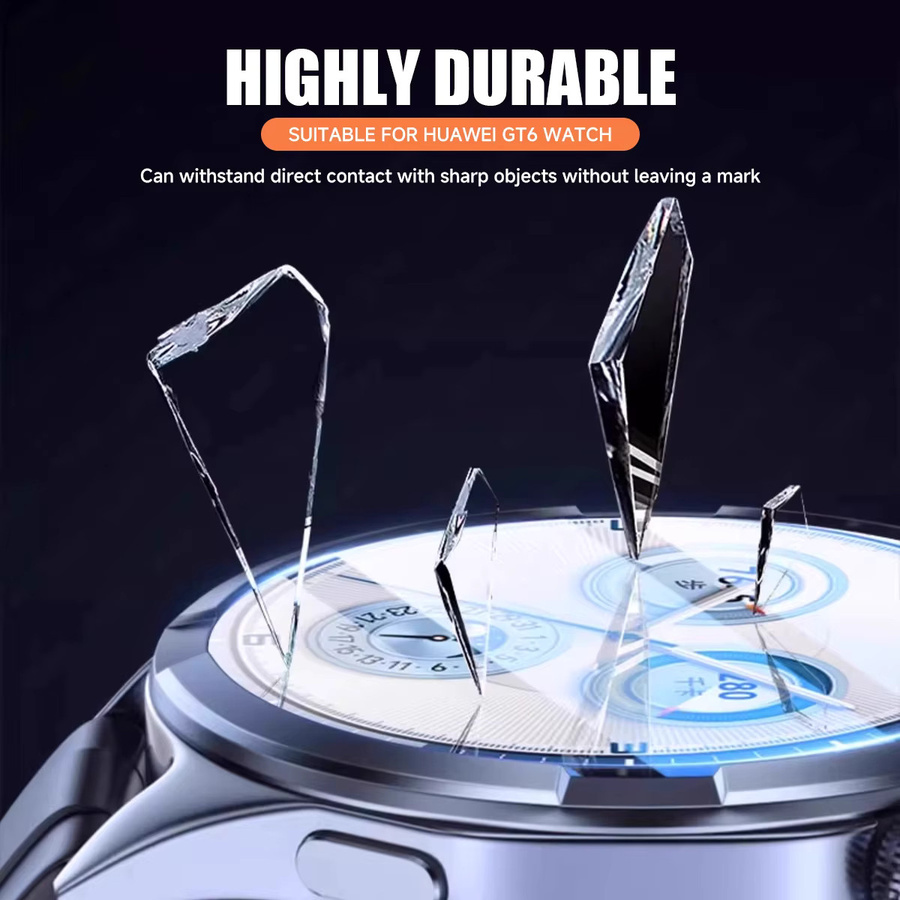 OAKCHARM Panzerglas Displayschutz für Huawei Watch GT6 und GT6 Pro, transparent, 1-5 Stück - Bild 4