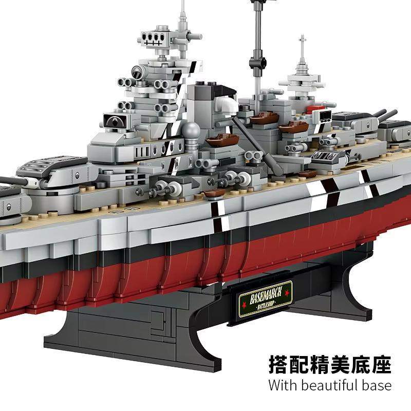 Linyi toy Bismarck Schlachtschiff Bausteinset Militär Boote - Bild 3