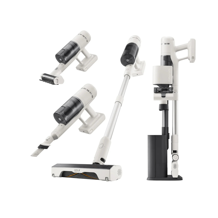 Roborock H60 Hub Akku-Staubsauger mit selbstreinigender Absaugstation in Weiß - Bild 1