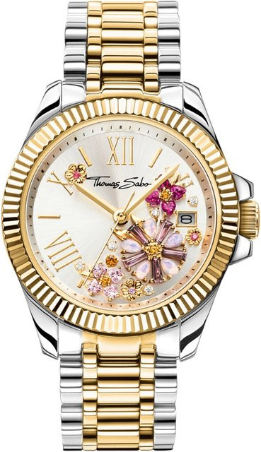 Thomas Sabo Damenuhr, Edelstahl, Quarz, 33 mm, Zirkonia, Silber - Bild 1