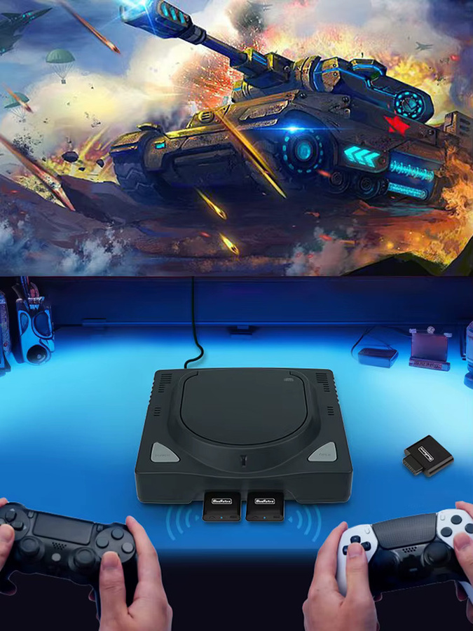 8bitdo Drahtloser Bluetooth Game-Controller-Adapter für SNK NEO GEO MVS AES CD, PS3, PS4 und PS5 in Schwarz - Bild 6