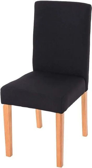 6er-Set MCW Esszimmerstühle Littau aus Textil in Schwarz mit Pappelholz-Beinen - Bild 2