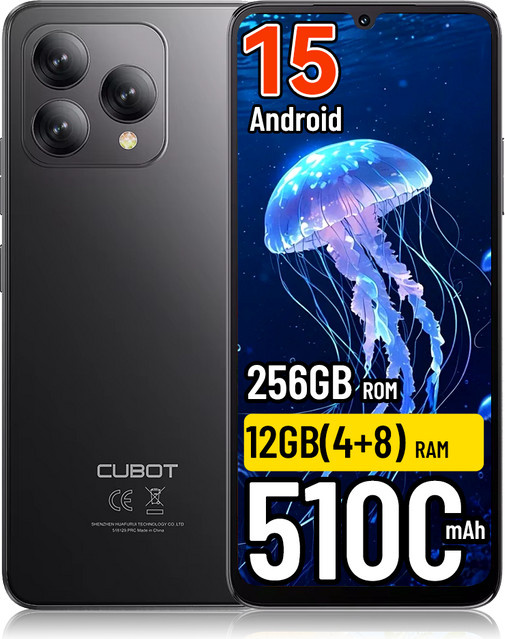 Cubot A40 Smartphone Weiß 12GB RAM 256GB Speicher 6,88 Zoll 120Hz 5100mAh Android 15 NFC 4G Gesichtserkennung - Bild 1