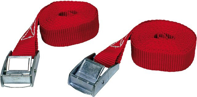 LAS Spanngurt mit Klemmverschluss in Rot, Breite: 2,5 cm, Länge: 2,5 m - Bild 1