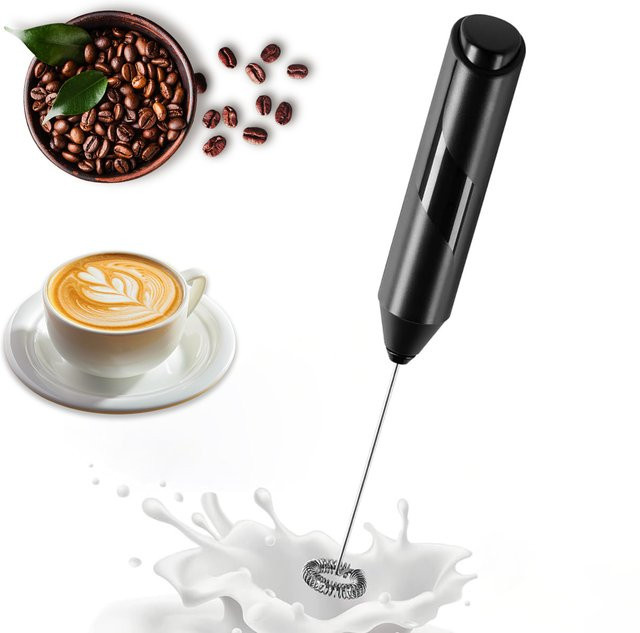 OFENGIQ Elektrischer Milchaufschäumer und Mini-Milchmixer in Schwarz - Bild 1
