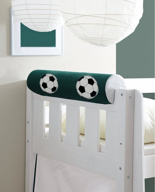 TiCAA Kinder Nackenrolle aus Baumwolle in Grün, runde Bolster-Rolle für das Hochbett - Bild 1