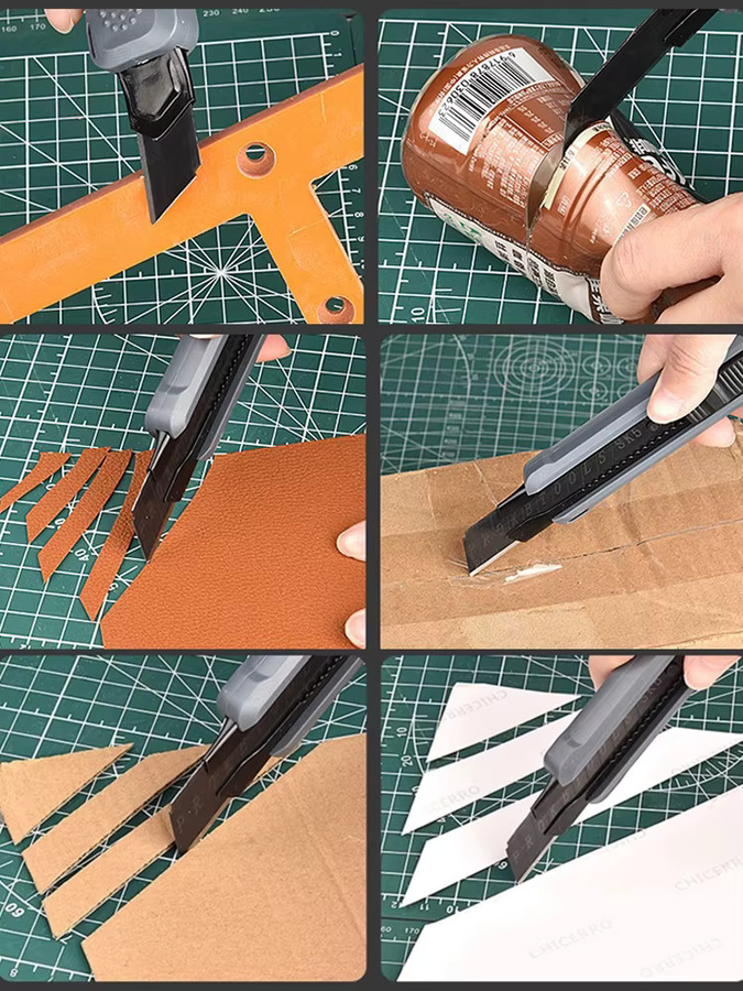 AXE SHAN Universalmesser mit 10 Klingen und Sicherheitsverriegelung für Haushalt, Handwerk und DIY-Projekte - Bild 7