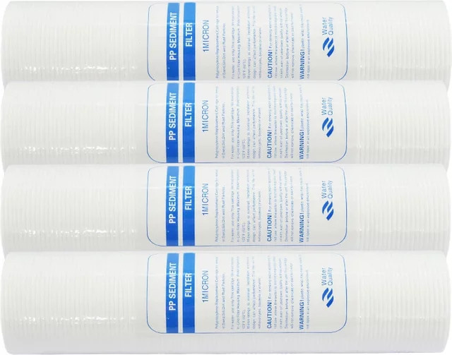 ATWFS Sediment-Wasserfilterkartuschen aus PP-Baumwolle, 4er-Set, 1 Mikron, 10 Zoll - Bild 1