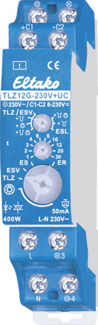 Eltako Treppenlichtzeitschalter TLZ12G-230V+UC mit Solid-State-Relais für 230V - Bild 1