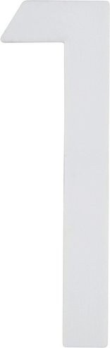 ALPERTEC Hausnummer 1 aus Kunststoff in Weiß, nachtleuchtend, B/H/T: 9,7 x 18,0 x 0,4 cm - Bild 1