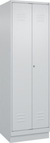C+P Wäsche- und Kombispinde Classic PLUS mit Sockel, 2 Abteile, Lichtgrau, H x B x T: 195 x 60 x 50 cm - Bild 1