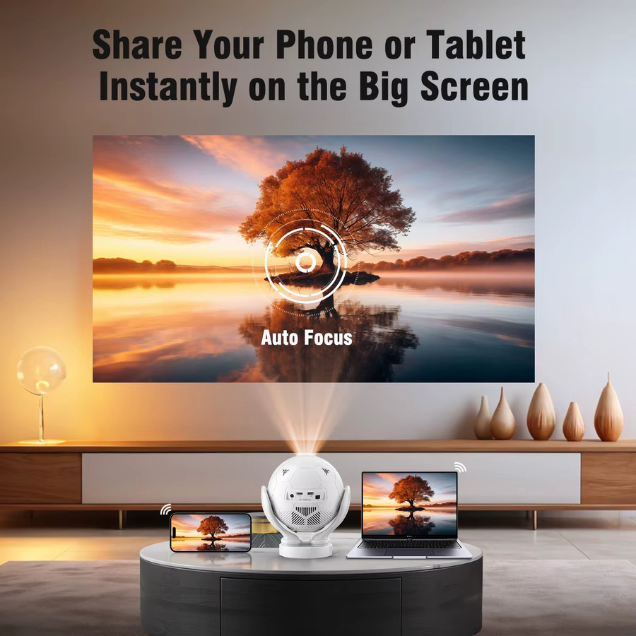 Magcubic HY320F 8K Projektor mit Android 14, 500 ANSI, Wifi6 und Bluetooth 5.4 in Weiß - Bild 3