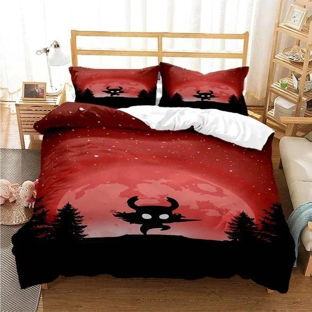 Hollow Knight Bettwäsche Set mit Bettbezug und Kissenbezug, weich und modern, EU Single, B/H: 135 x 200 cm - Bild 1