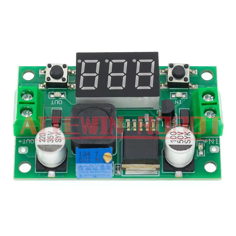AITEWIN ROBOT LM2596 Step-Down-Leistungsmodul mit LED-Voltmeter, einstellbar von 4,0 bis 40V auf 1,3 bis 37V, grün - Bild 2