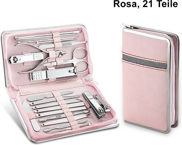 TPFBeauty Maniküre- & Pediküre-Set, 21-teilig, Rosa, Unisex - Bild 1