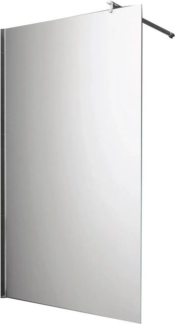 Glasdeals Walk-In Duschwand AQUOS-MIRROR-3435, rechteckig, silber und transparent, mit Easy-Clean-Beschichtung, B/H: 140 x 200 cm - Bild 1