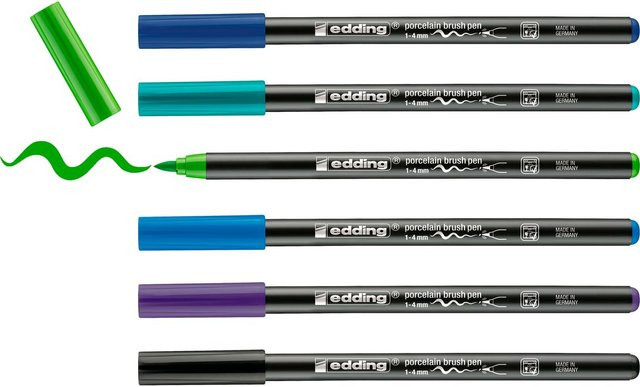 edding 4200 Porcelain Brushpen Cool in Blau - Bild 1