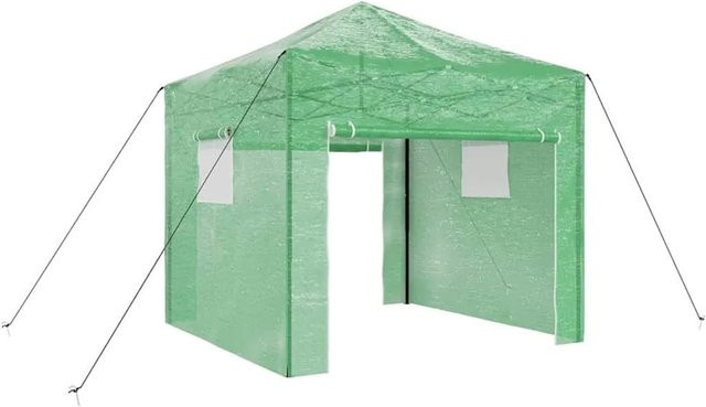 Furnicato Gewächshaus mit Pop Up Rahmen in Grün aus Eisen und Polyethylen, B/T/H: 290 x 290 x 315 cm - Bild 1