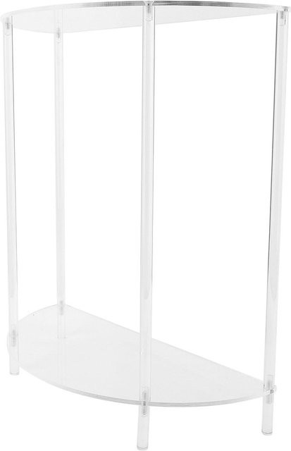 mfySpace Acryl-Beistelltisch in Halbellipse mit 2 Etagen, transparent, B/T/H: 45 x 41 x 45 cm - Bild 1