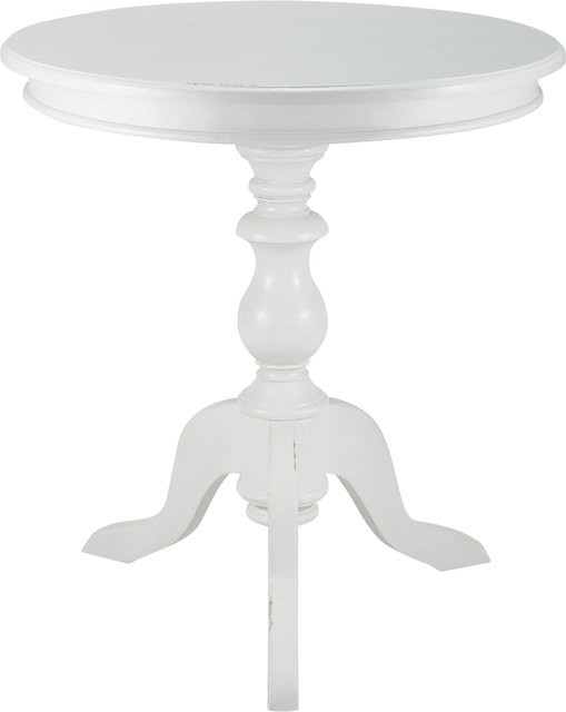 CLP Beistelltisch Wiva aus Mindiholz, runder Holztisch für Wohnzimmer und Esszimmer, Durchmesser: 70 cm, Höhe: 76 cm - Bild 1