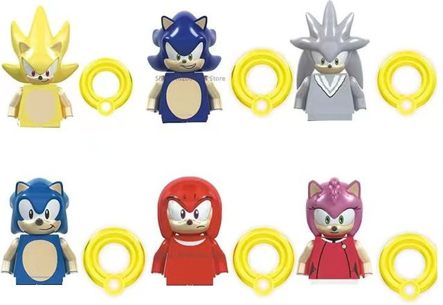 Beast Kingdom Sonic Shadow Silver Tails, 6-teiliges Set, Mini-Actionfiguren, Bausteine - Bild 1