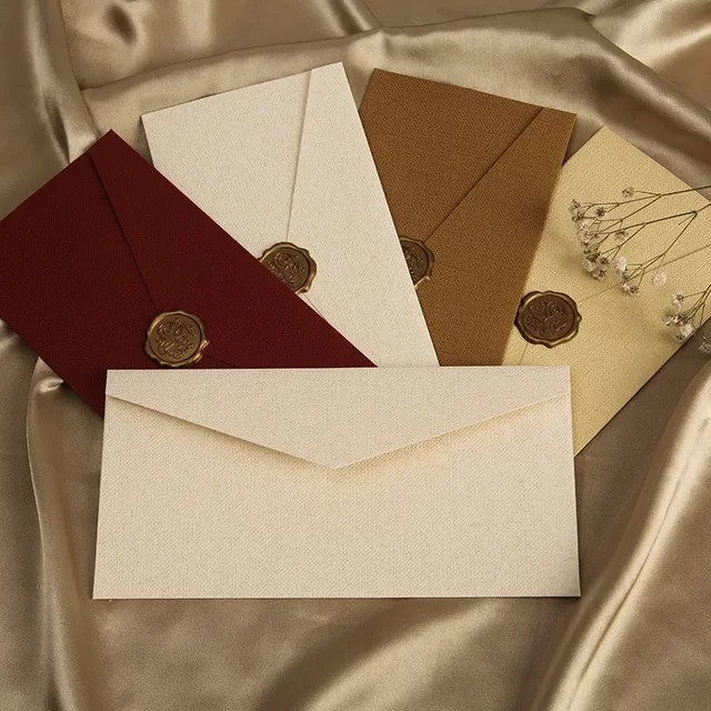 50 Stück leere Umschläge aus Texturpapier für Einladungen und Postkarten, B: 22 cm, H: 11 cm - Bild 1