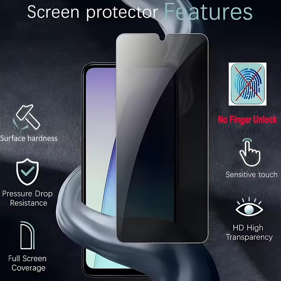 Xiaomi Displayschutzfolie aus gehärtetem Glas mit Privacy-Funktion für Redmi Note 14 13 Pro 12 Pro 11 Pro 10 Pro Max und 14C, 1 bis 4 Stück - Bild 3