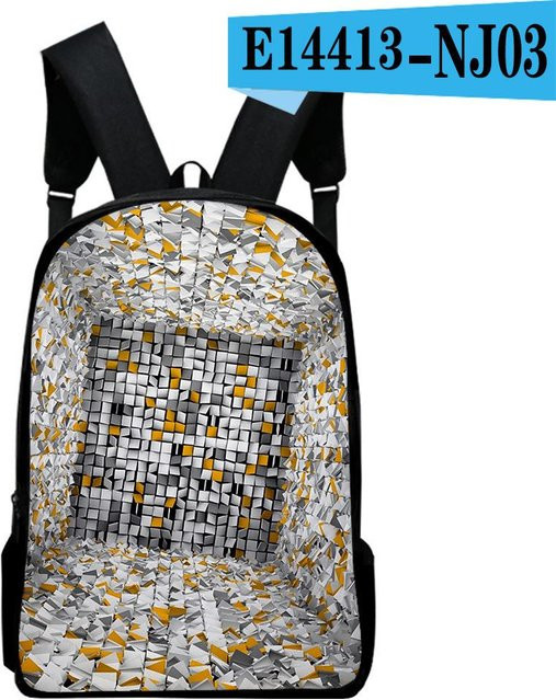 Fancy Style Studio Wasserdichter Laptop-Rucksack mit 3D-Druck für Jungen und Mädchen, Mehrfarbig, Unisex - Bild 1