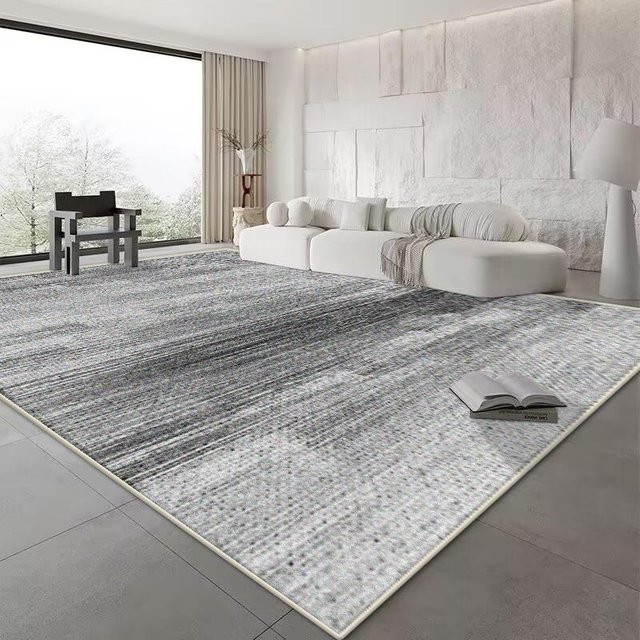 Karpetti Nordischer Abstrakter Teppich in Grau, Modernes Design, Rutschfest und Waschbar, B x T: 140 x 200 cm - Bild 1