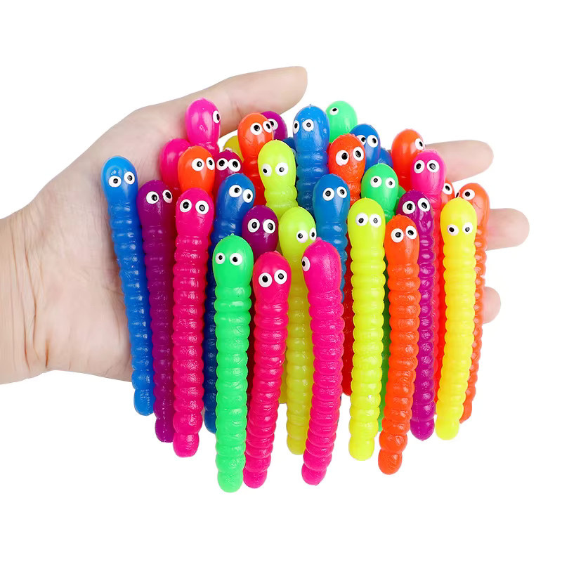 soulbao Bunte Weichhaarige Raupen-Spielzeuge, 12-teiliges Set, Bunt / Mehrfarbig - Bild 4