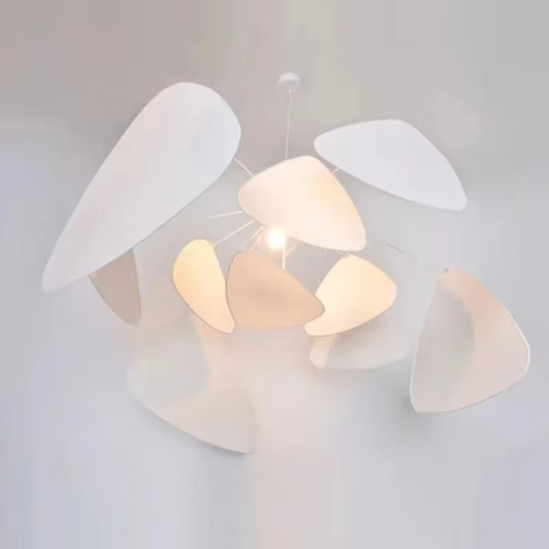 XunShiNi Pendelleuchte im Wabi-sabi Stil aus Stoff in Weiß für Wohnzimmer und Schlafzimmer - Bild 2