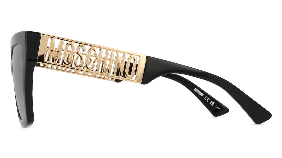 Moschino 161/S Sonnenbrille Cat Eye, Vollrand, Acetat, schwarz, Damen - Bild 2