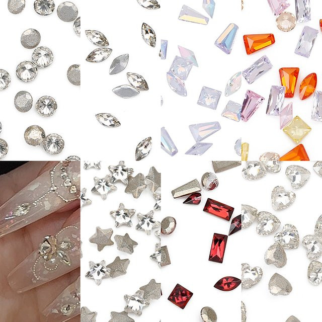 Aclovex Strass Zirkon Perlen, Herz, Stern, Glas Kristall, Unisex - Bild 1