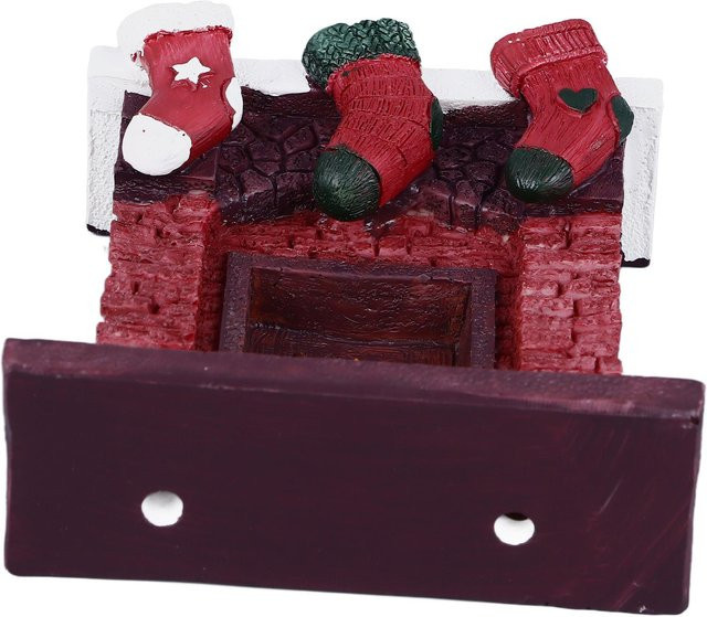 Weihnachtliche Aquarium-Dekoration von mfySpace aus Harz in Multicolor als Tischdeko mit Kamin-Motiv - Bild 1