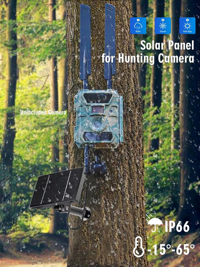 EYIZCO 4W Solarpanel in Schwarz mit Micro-USB und Typ-C Ausgang, wasserdichtes 5V Solarpanel zum Aufladen von 18650-Batterien für LEDs oder Fernsensoren - Bild 5
