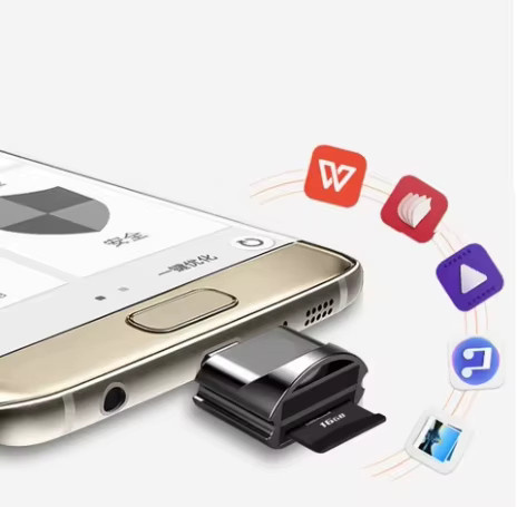 USB-C zu Micro-SD TF OTG Kartenleser Mini Kartenleser in Schwarz für Smartphone und Laptop - Bild 3