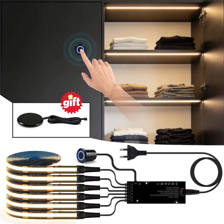 CHNAITEKE LED TV Hintergrundbeleuchtung mit Touch-Sensor und Dimmer, Warmweiß, Schwarz, inklusive Controller - Bild 5
