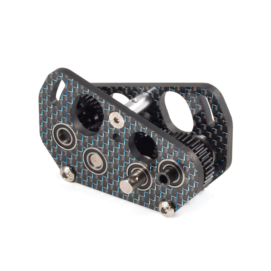 Creapart Ultraleichtes Carbon-Offset-Doppelmotorgetriebe 48P Overdrive Dig, Schwarz - Bild 2