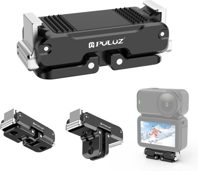 PULUZ Magnetische Basis-Halterung mit Schnellwechsel-Erweiterungsadapter und 1/4 Zoll Gewinde in Schwarz für DJI Osmo Nano und 360 II Action-Kameras - Bild 1