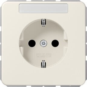 Jung SCHUKO-Steckdose 16A 250V mit Schriftfeld CD 1520 BFNA in Weiß - Bild 1