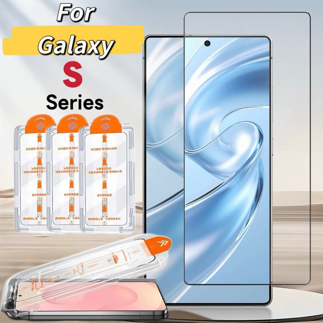 3er-Pack HD Gehärtetes Glas Displayschutzfolie für Samsung Galaxy S26 Ultra, S26 Plus, S25, S24, S23 und S22 Serie in Transparent - Bild 1
