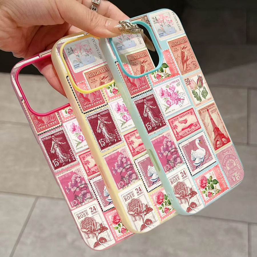 Modische Handyhülle im Candy Color Stempel-Design für Apple iPhone in Rosa - Bild 2