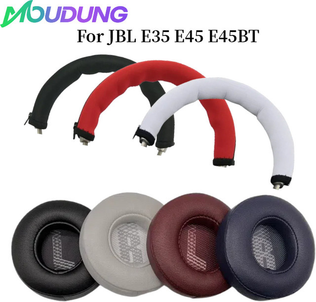 MOUDUNG Memory Foam Ohrkissen mit Schnalle für JBL E35 E45 E45BT in Rot - Bild 1