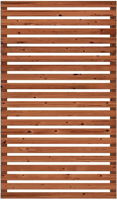 Plus Holz Sichtschutzzaun Tokyo ThermoWood in Goldbraun, Höhe: 83 cm, Breite: 140 cm - Bild 1