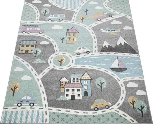 Kinderteppich Caprise grün gemustert B: 80 cm, L: 150 cm - Bild 1